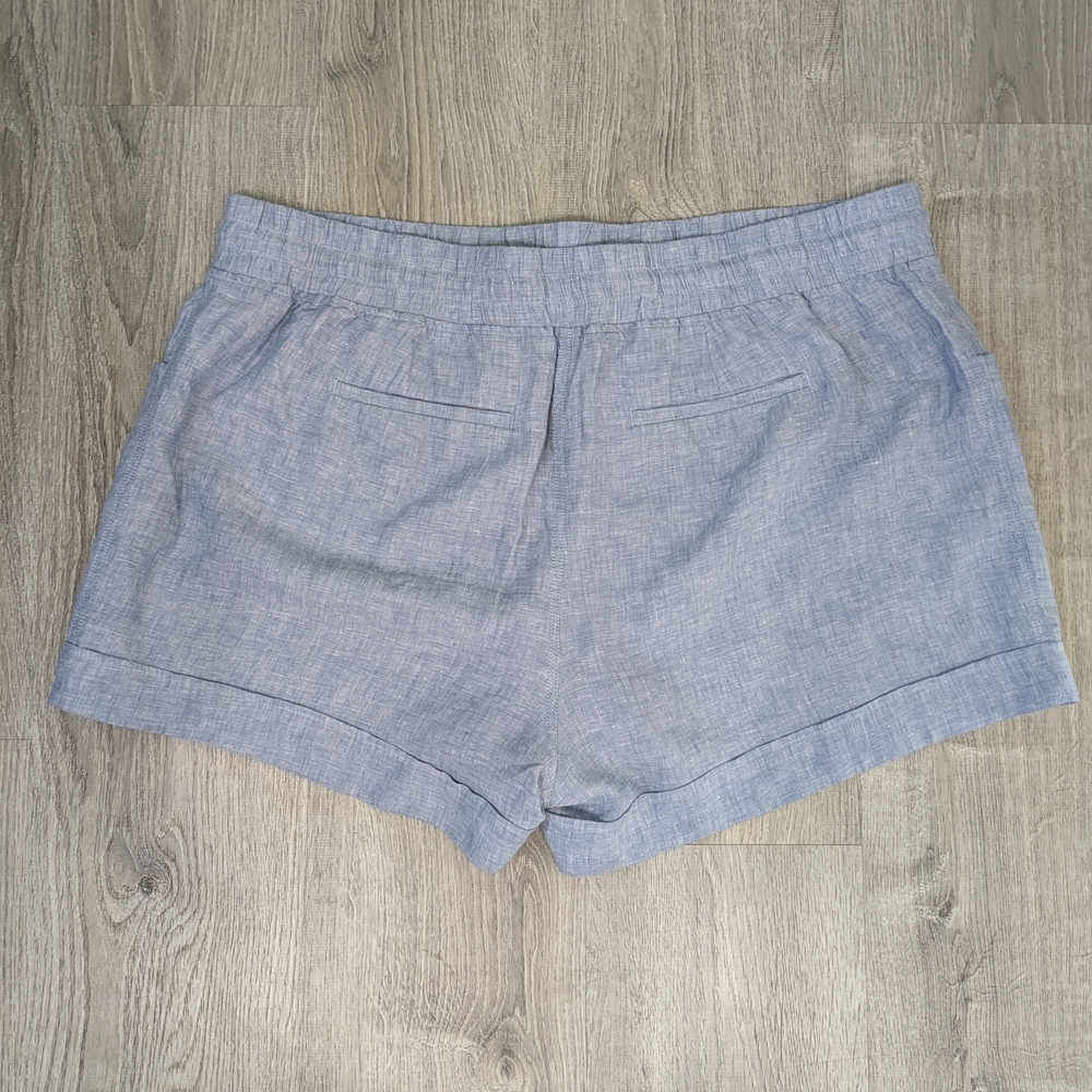 Athleta High Waist Blue Shorts Relaxed Fit - Picture 3 of 7